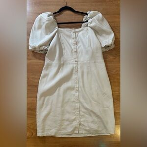 Rachel Parcell Ivory Button-Front Dress